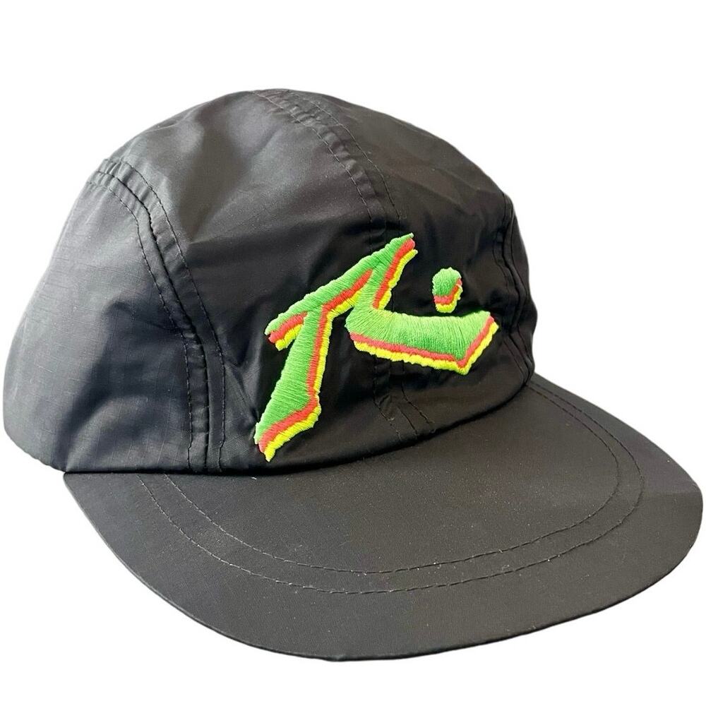 Vintage 80s Rusty Surfboards Neon Logo Hat Adult OSFA